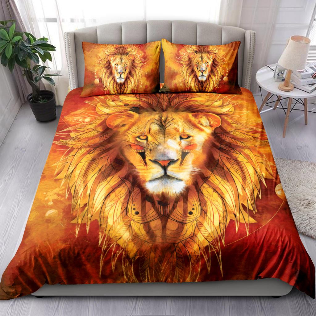 realistic contemporary lion oil painting bedding ensemble bed sheets coverlet duvet bedding sets zrdkk