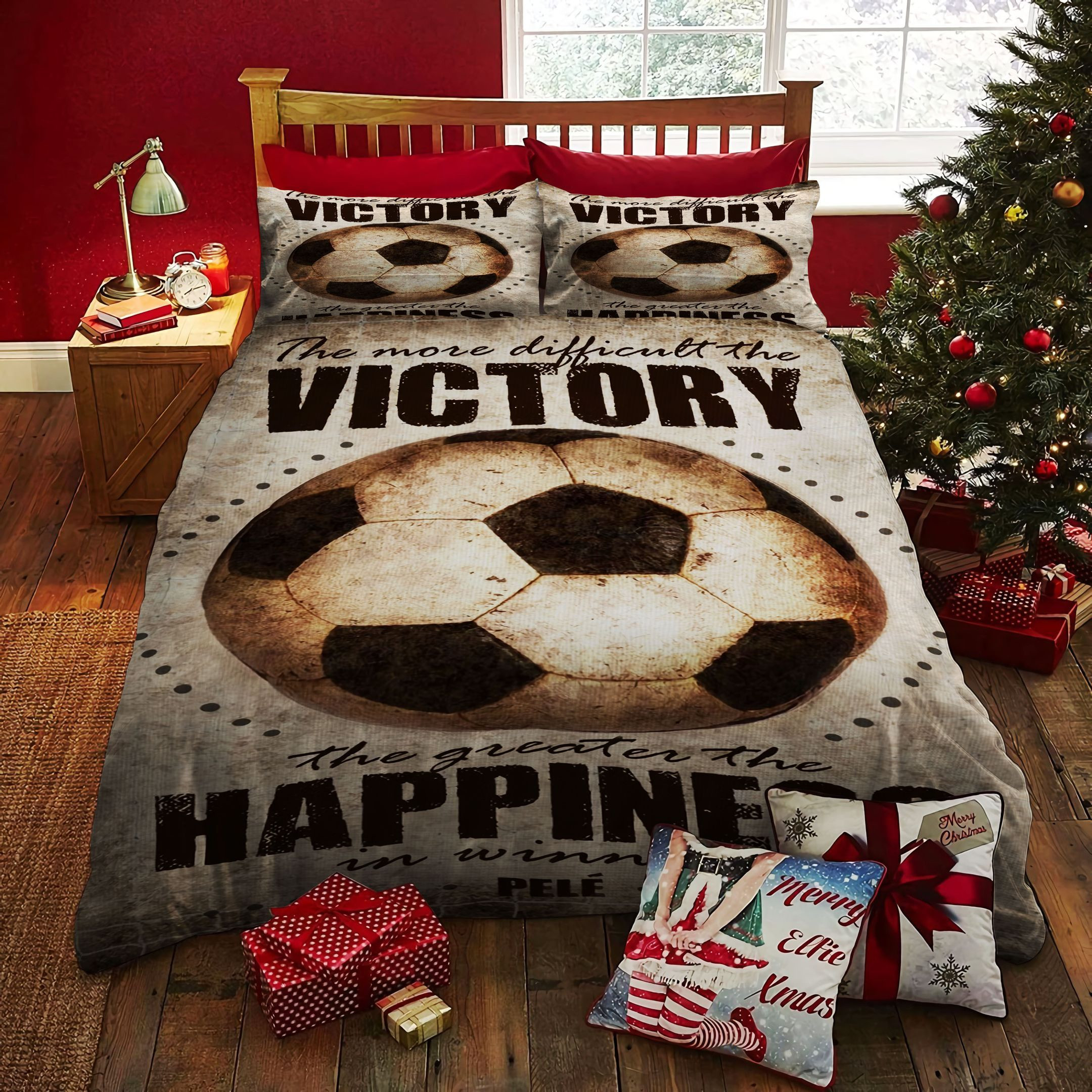 retro football bed linens quilt cover bed set ideal presents for birthdays holidays husfm