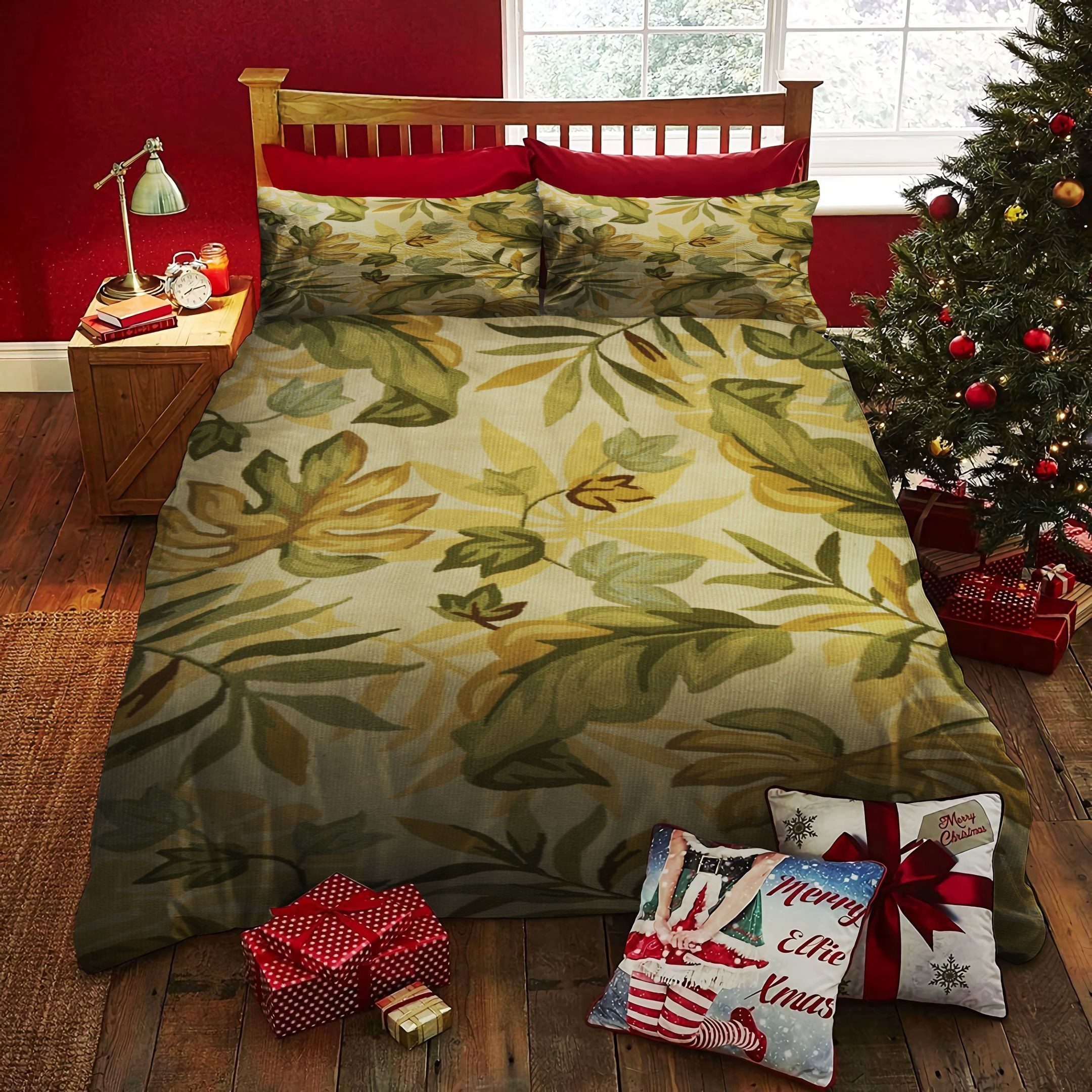 retro leaf bed linens quilt cover bed set perfect presents for birthdays xmas turkey day ttgxw