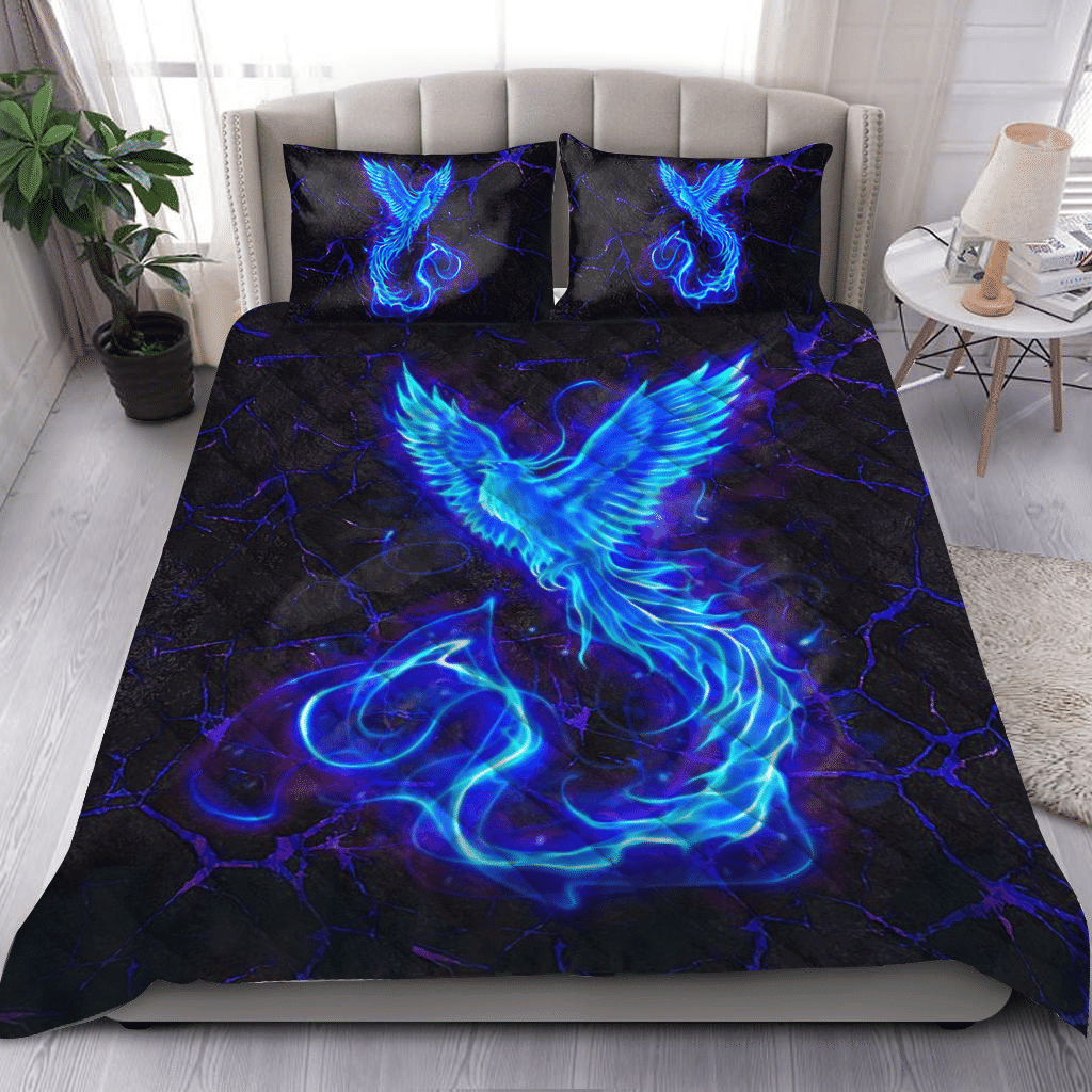 royal blue phoenix ascending duvet cover bed set fall6