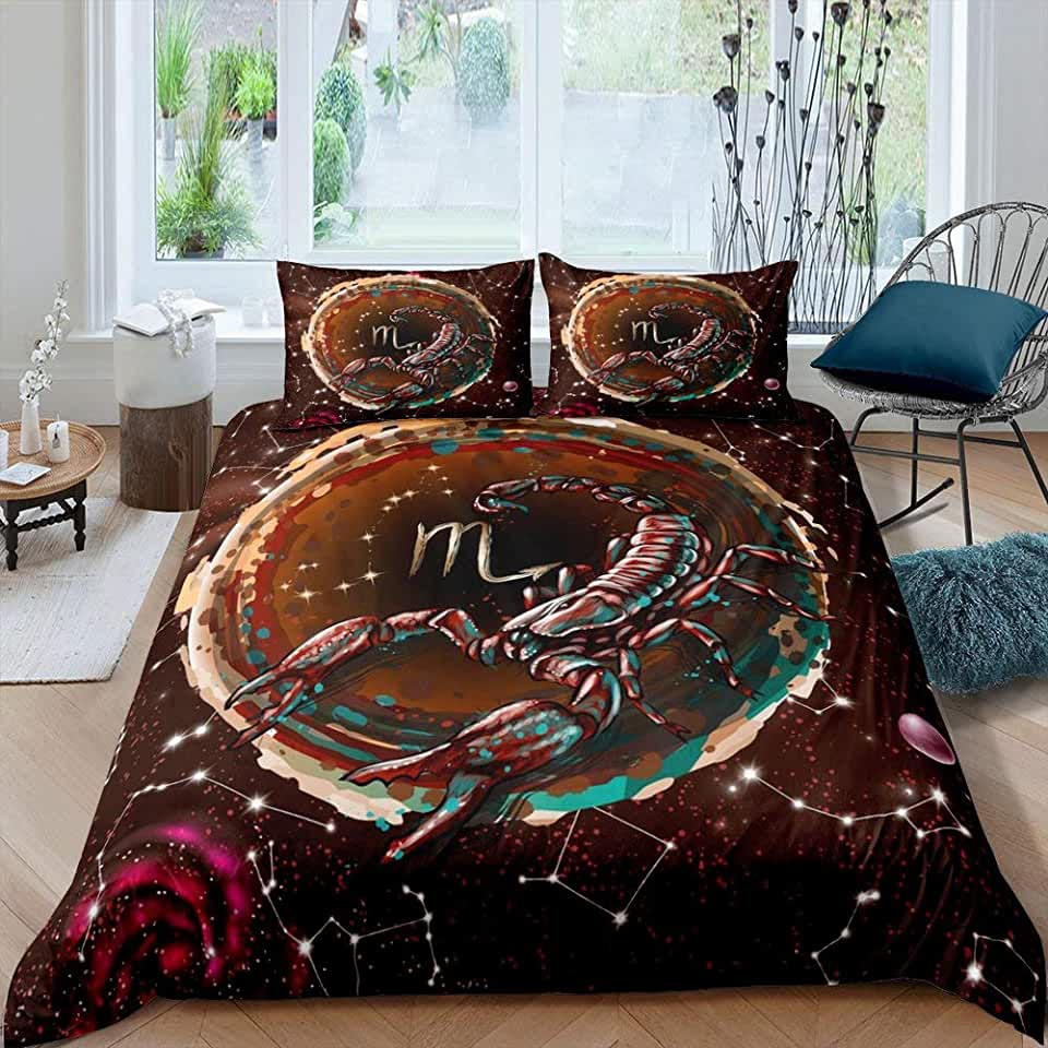 scorpion galaxy bed sheets duvet cover bedding sets nqyht