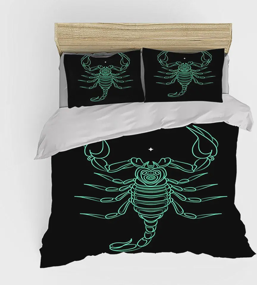 scorpion pattern bed sheets duvet cover bedding collections t8k6x