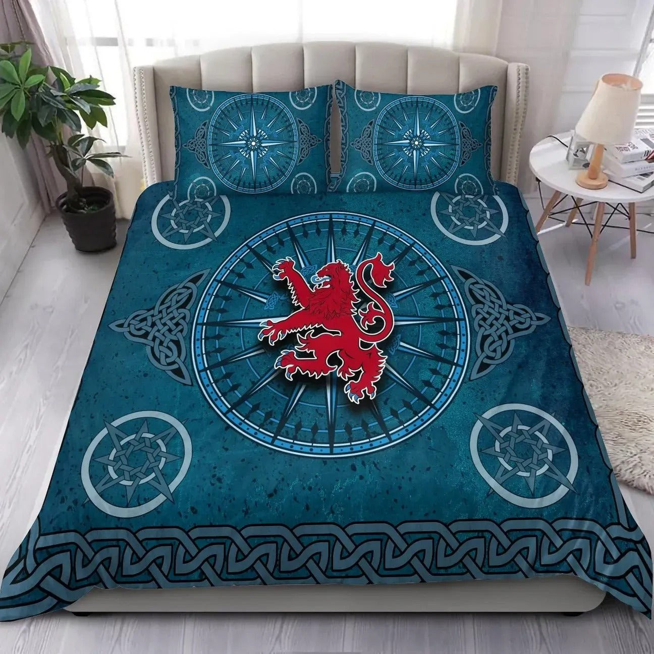 scottish triquetra celtic duvet cover bedding ensemble efnu3