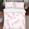 seahorse bed sheets set duvet cover bedding ensemble kysvy