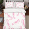 seahorse bedding set with sheets and duvet cover pqgf6