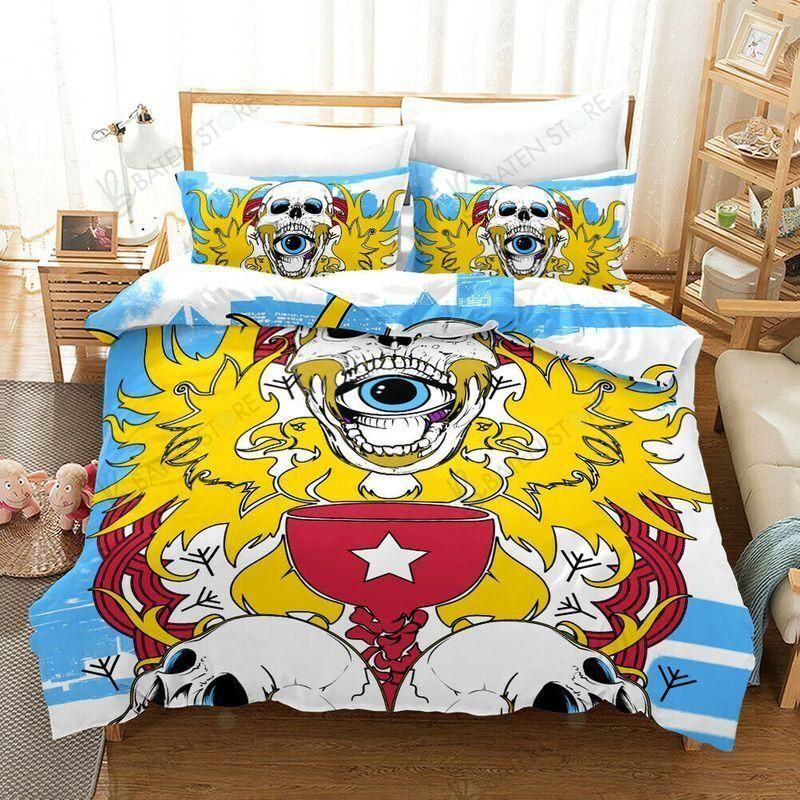 skull red star bedding set with duvet cover perfect presents for birthdays christmas and thanksgiving sfcoc