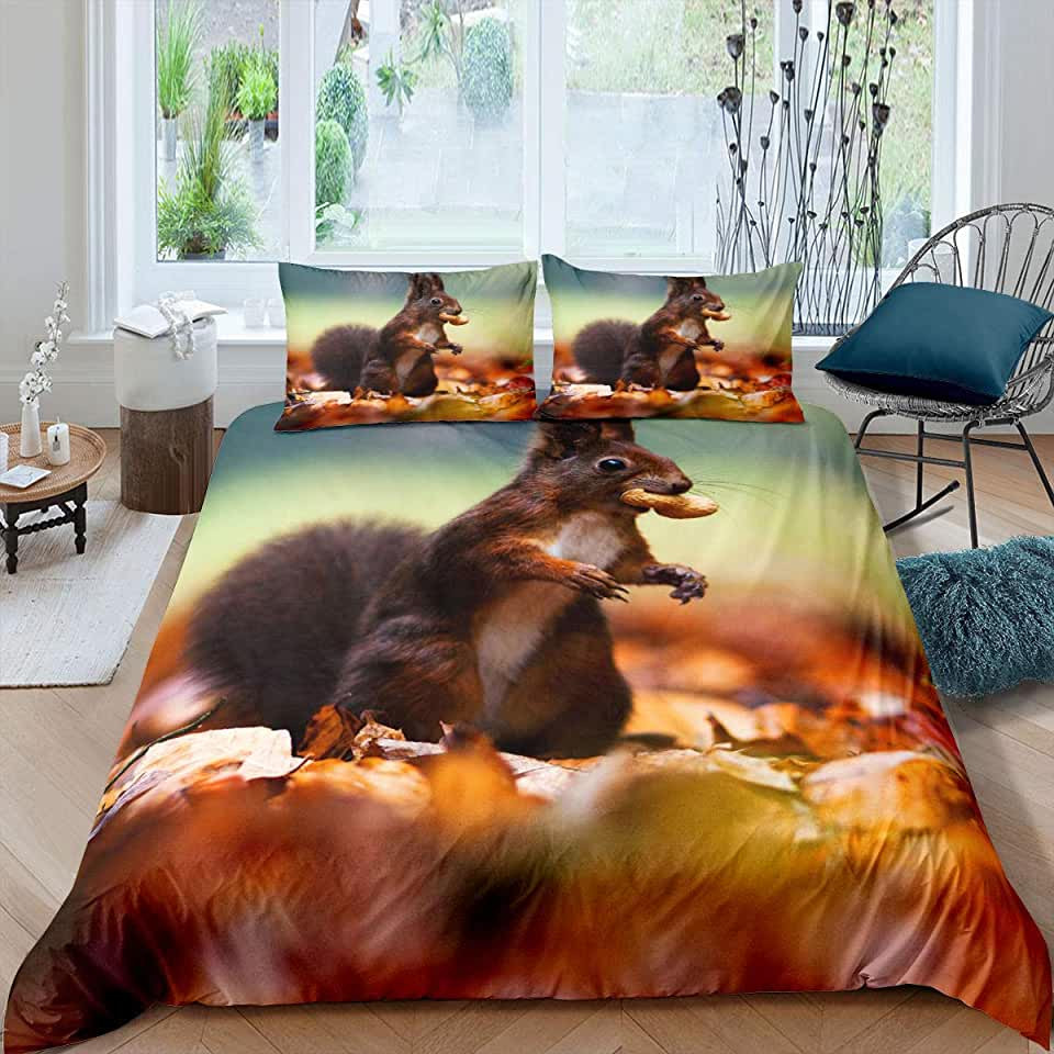 squirrel feasting on bed sheets duvet cover bedding collections vccwd