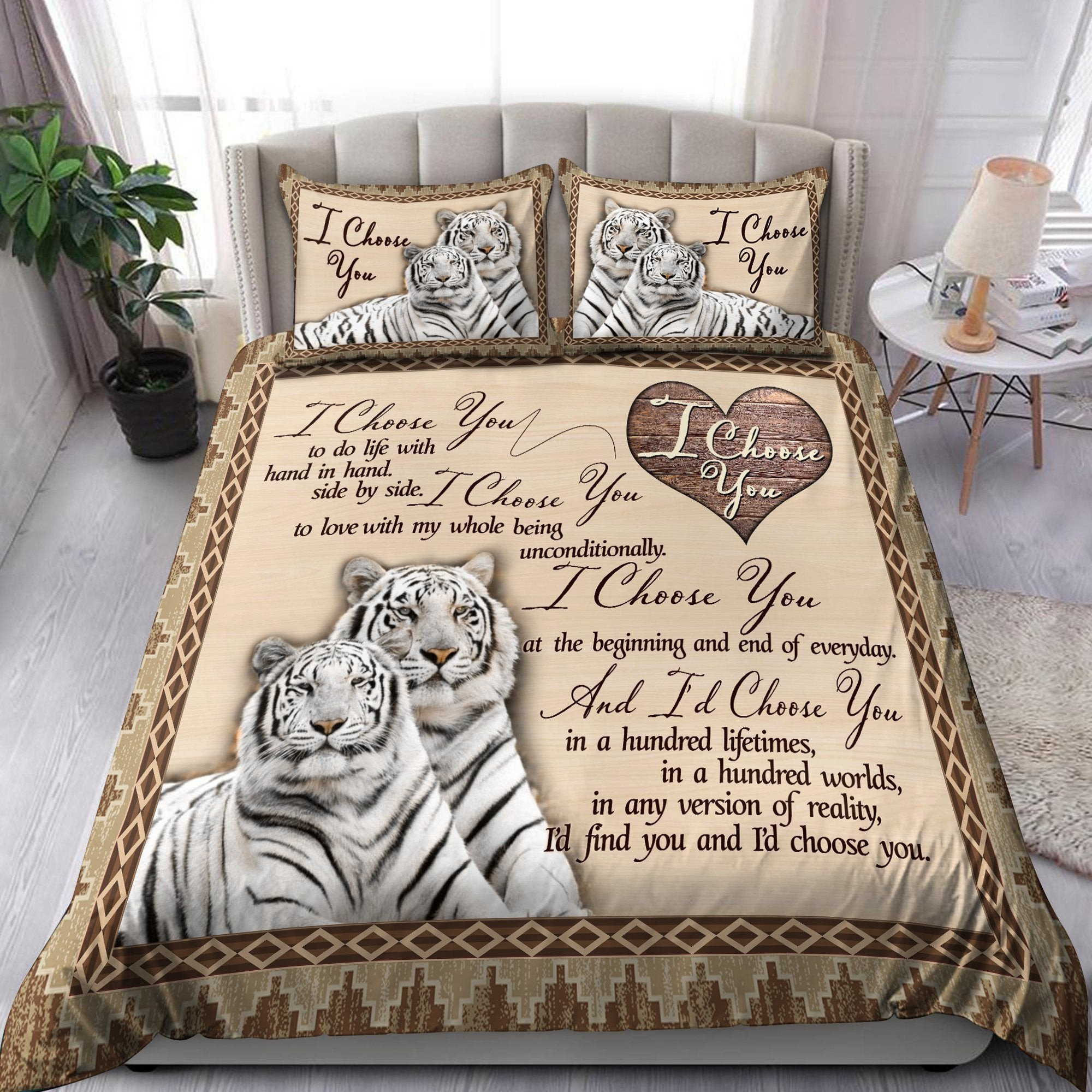 tiger couple duvet cover bedding set perfect for tiger lovers hsloe