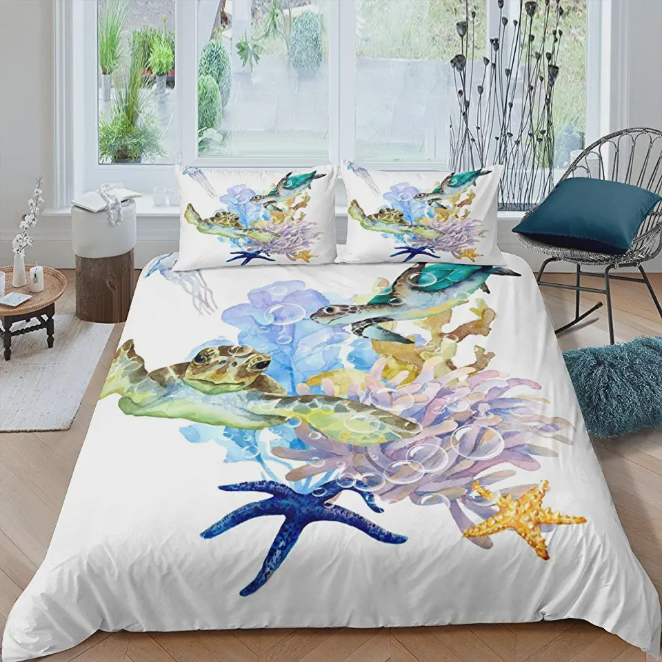 turtle art bed linens duvet cover bedding collections 1ix80