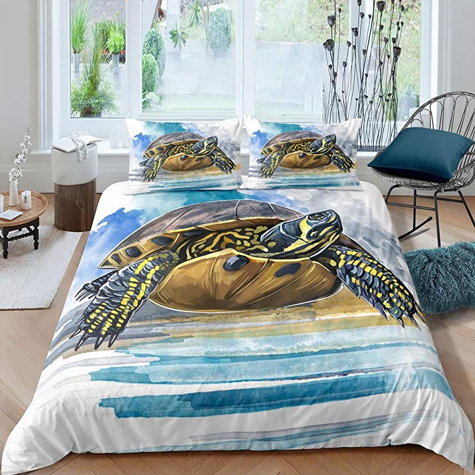 turtle art bed sheets duvet cover bedding collections suzj2