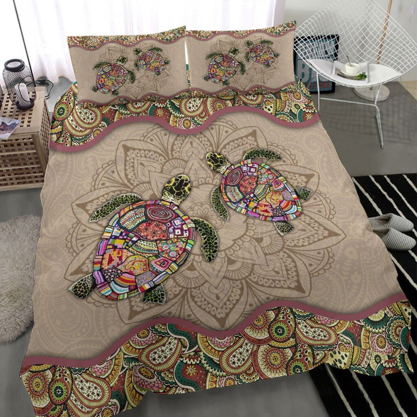 turtle mandala bed sheets duvet cover bedding sets bm6ww