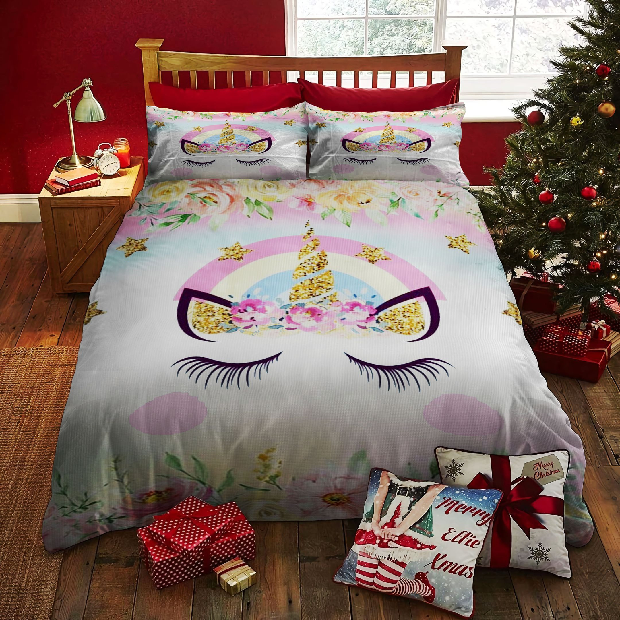 unicorn bed sheets set duvet cover bedding collection mqlsj