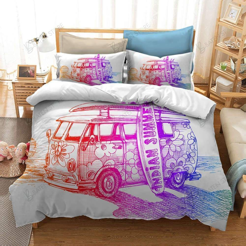 van bus tribal bed sheets duvet cover bedding set perfect presents for birthdays christmas and thanksgiving 5y1ij