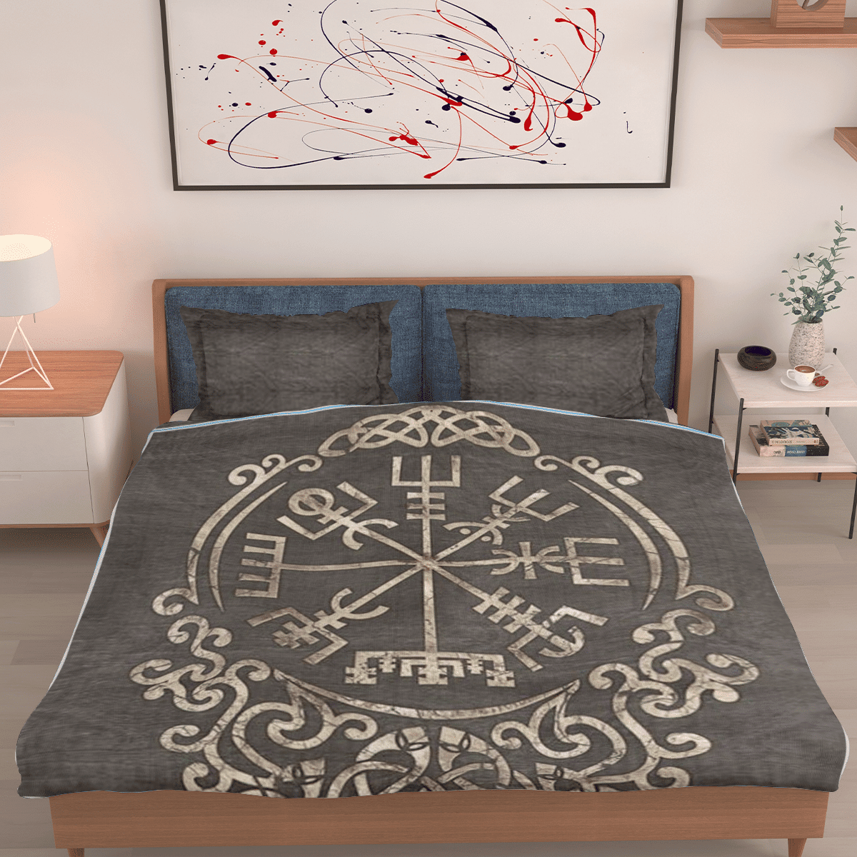 vegvisir norse duvet cover sheet bed set oudf2