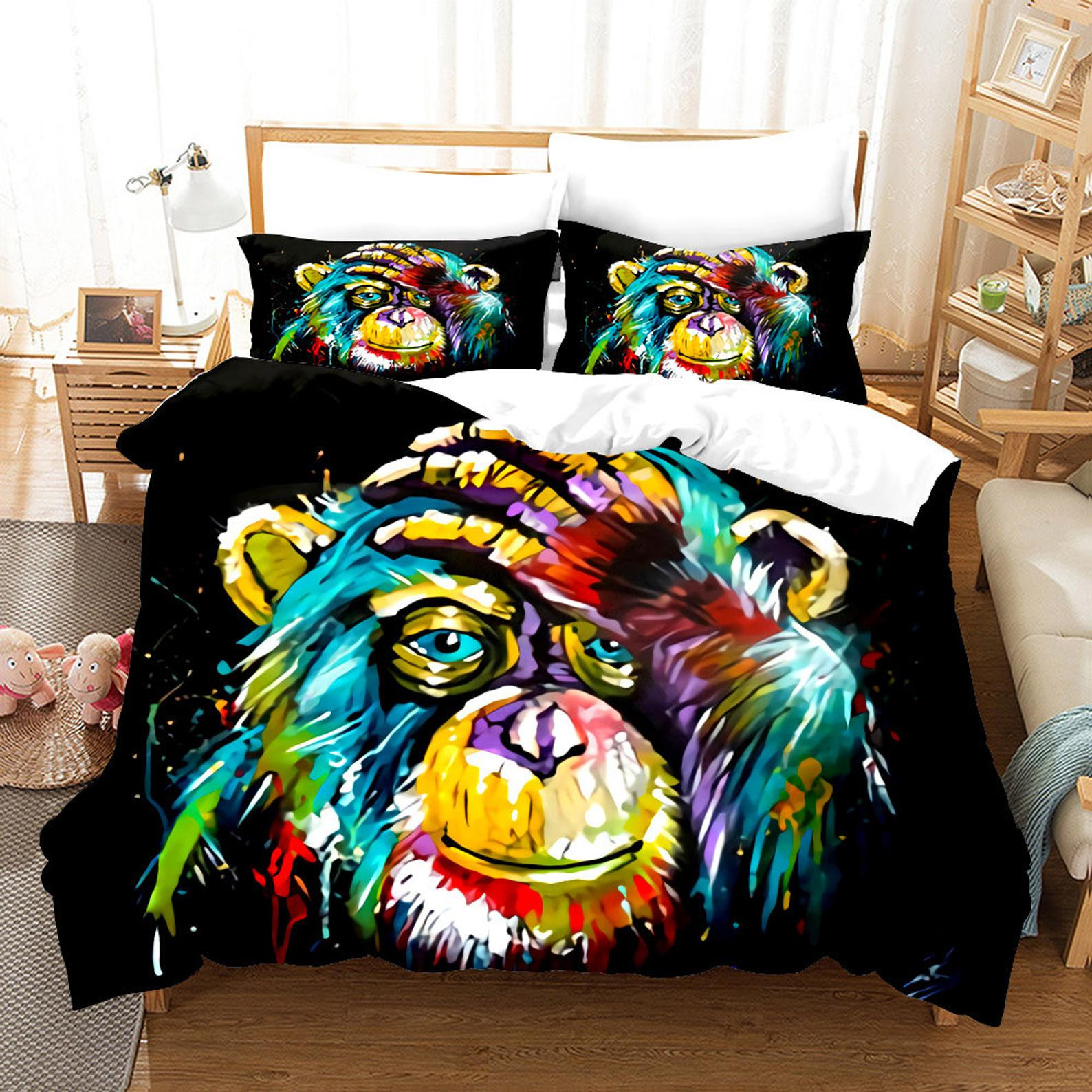 vibrant monkey bed sheets duvet cover bedding collections flqvn