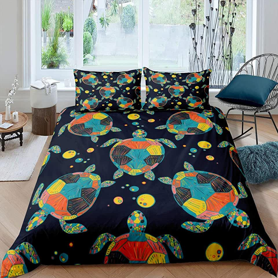 vibrant turtle bed sheet duvet cover bedding collections rgn0v