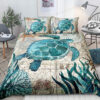 vintage turtle bed sheets duvet cover bedding sets kcgvm