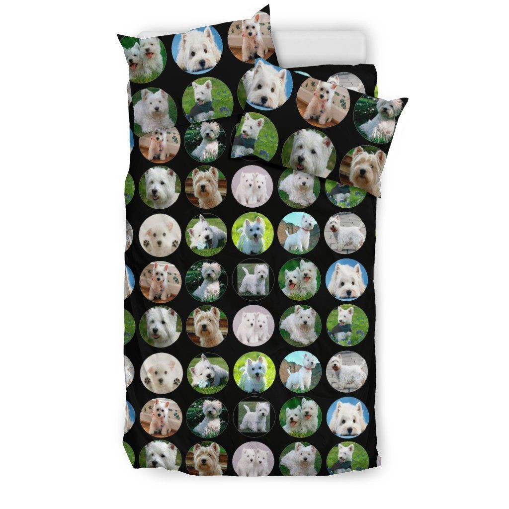 west highland white terrier in many bed sheets duvet cover bedding collection ctx32