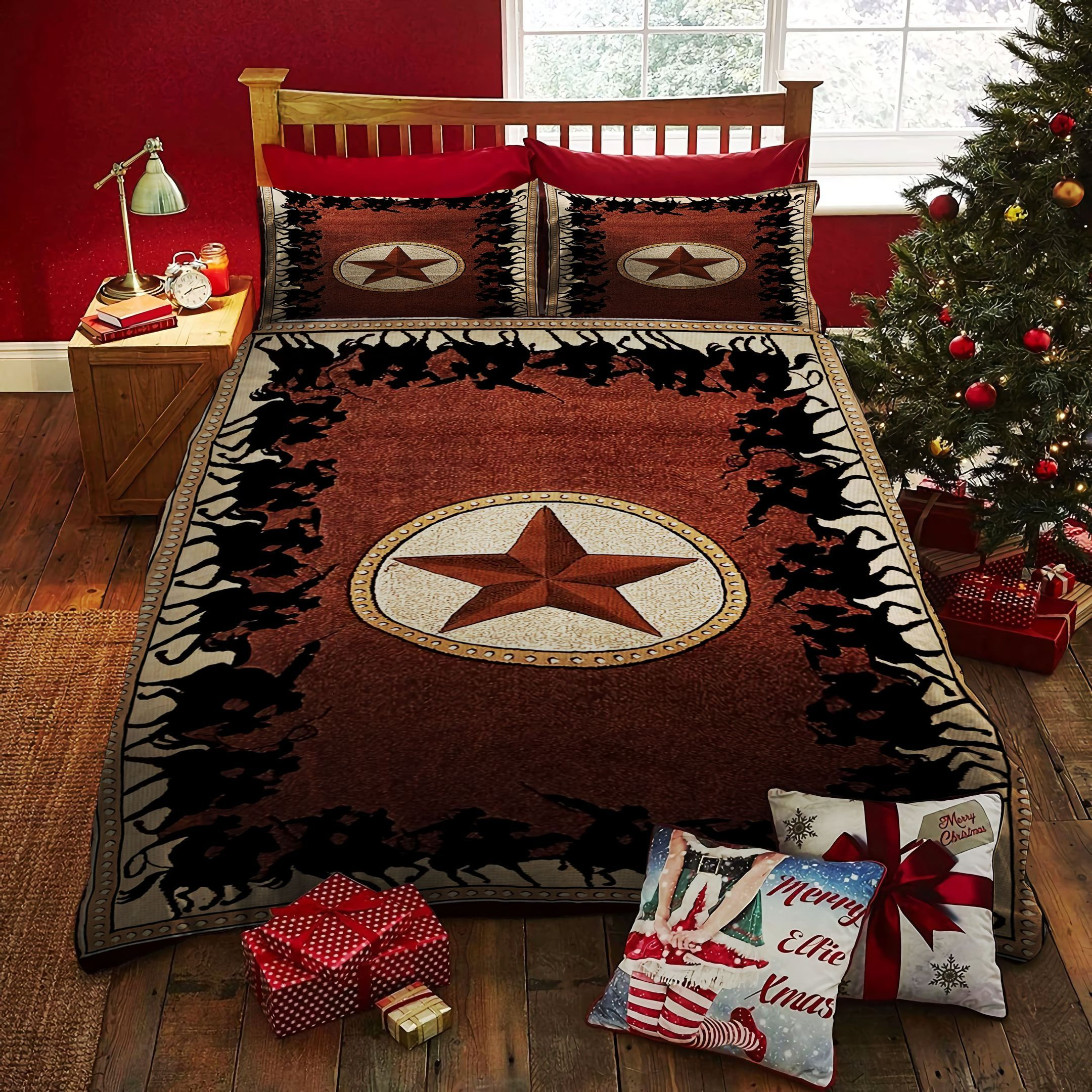 western cowboy bedding set with sheets and duvet cover perfect presents for birthdays christmas and thanksgiving lmxv8