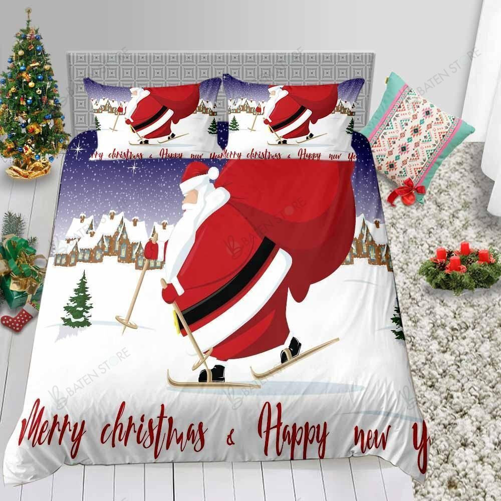 white christmas bed sheets duvet cover bedding set ideal presents for birthday holiday season nlexo