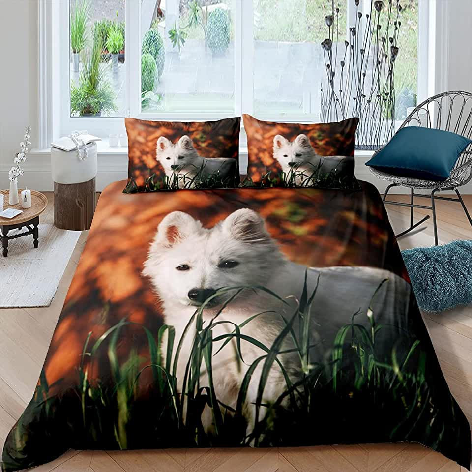 white fox adorable bed sheets duvet cover bedding collections 4qupm