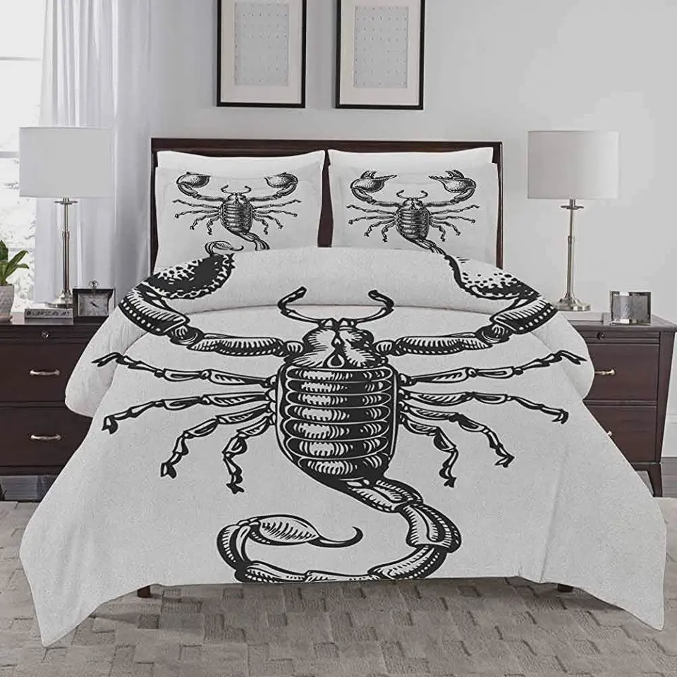 white scorpion bed sheets duvet cover sets gvfvq