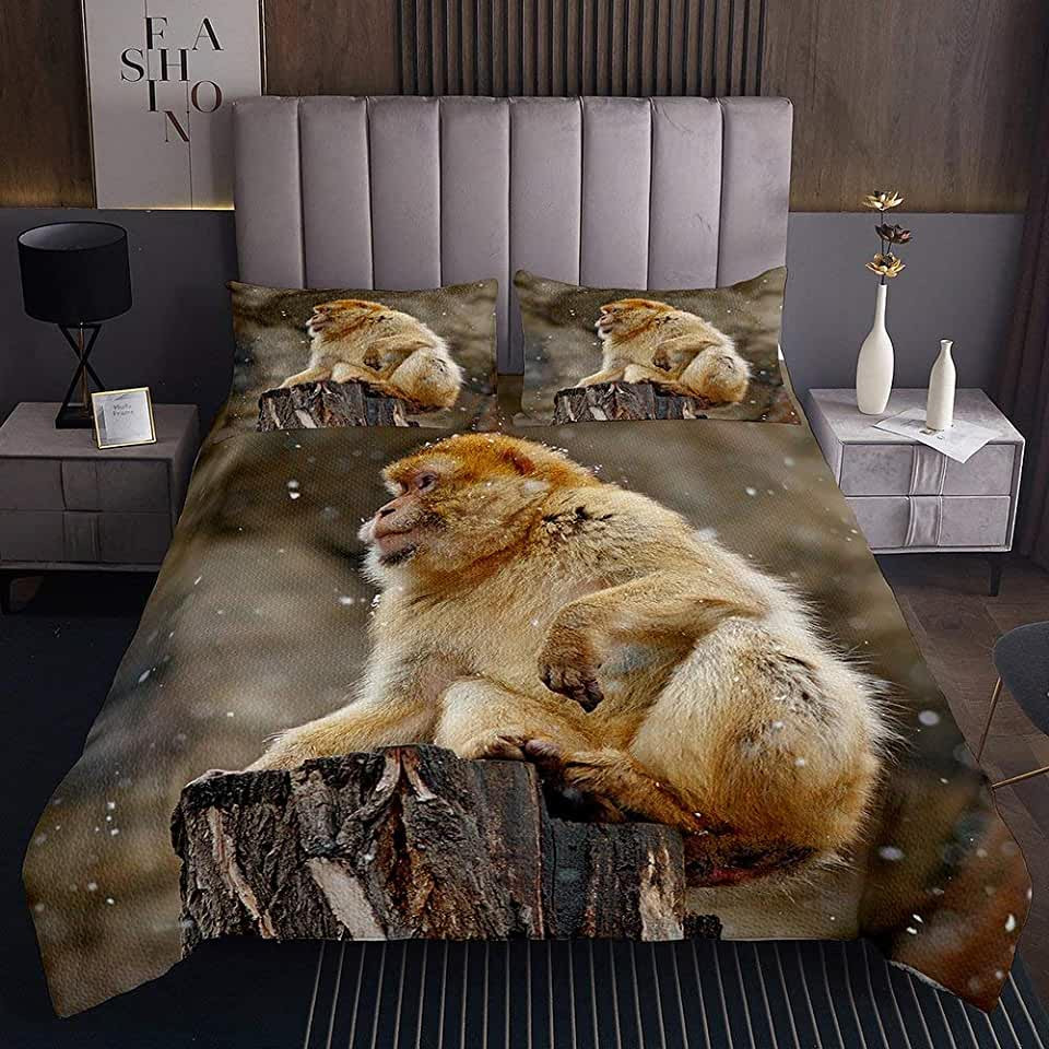 wildlife monkey bed sheets duvet cover bedding sets onzas