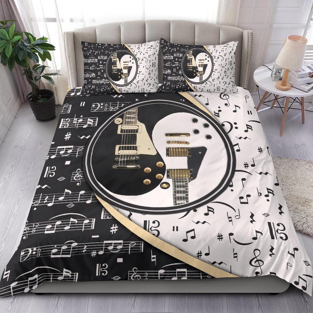 yin yang electric guitars duvet cover bedding collection xyl20